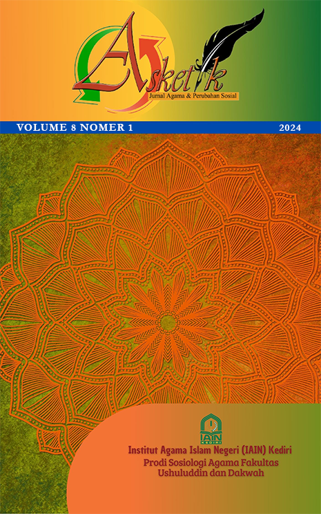 					View Vol. 8 No. 1 (2024): Asketik: Jurnal Agama dan Perubahan Sosial
				